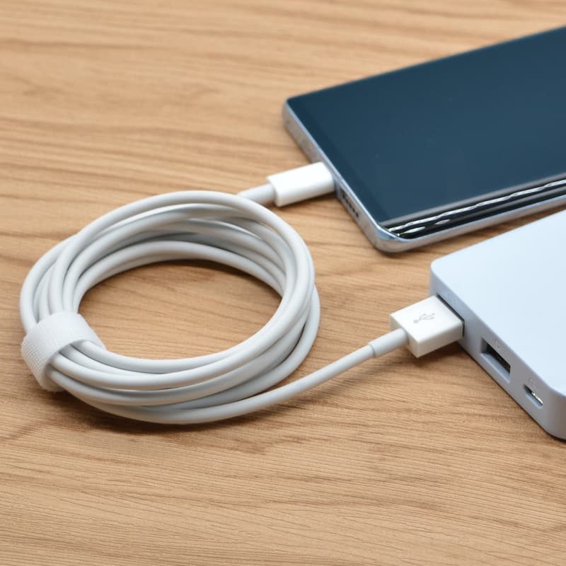 สาย micro usb สีขาว สายชาร์จคุณภาพสูง รองรับเทคโนโลยีการชาร์จเร็ว และการถ่ายโอนข้อมูลได้ รองรับกระแสไฟถึง 2.4A